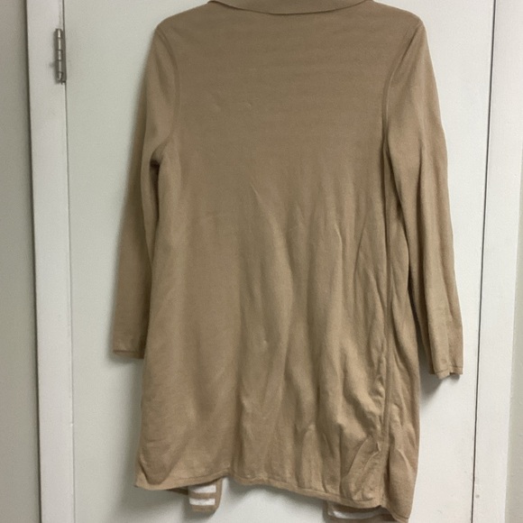 Women's Tan Open-Front Sweater - Picture 2 of 3